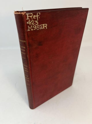 The Romaines Lecture 1900: THE EVOLUTION OF ENGLISH LEXICOGRAPHY