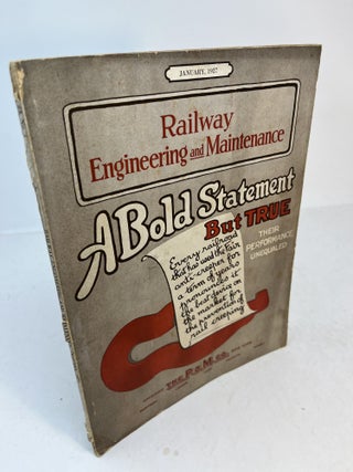 Item #32104 RAILWAY ENGINEERING AND MAINTENANCE. January 1927. Volume 23, No. 1. Elmer T. Howson