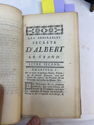 LES ADMIRABLES SECRETS D'ALBERT LE GRAND: Contenant plusieurs traites sur la conception des femmes, des vertus des herbes, des pierres précieuses & des animaux