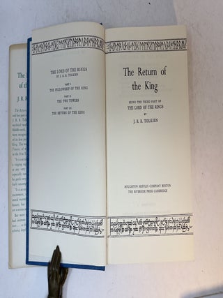 THE RETURN OF THE KING: Being The Third Part of The Lord Of The Rings