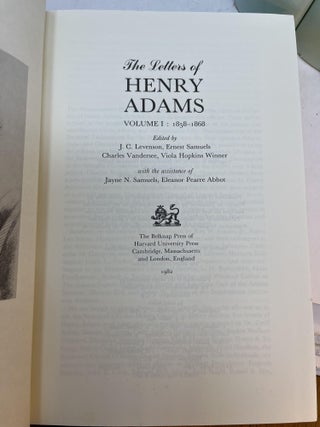 THE LETTERS OF HENRY ADAMS. 6 Volumes Complete.