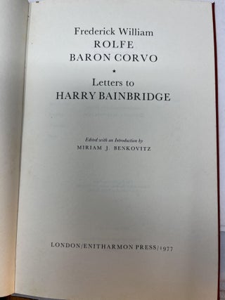 LETTERS TO HARRY BAINBRIDGE
