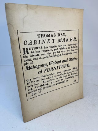 Item #36418 THOMAS DAY: Cabinetmaker. An Exhibition at the North Carolina Museum of History,...