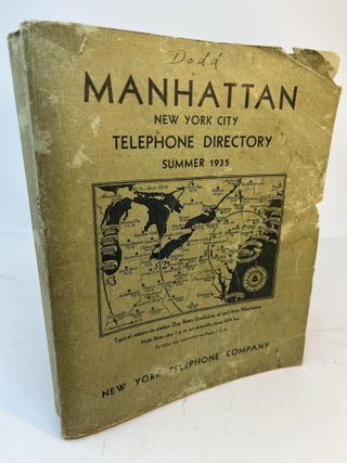 Item #36535 MANHATTAN, New York: TELEPHONE DIRECTORY, SUMMER 1935. New York Telephone Company