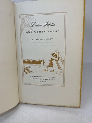 Item #36629 ARABIA INFELIX And Other Poems (Signed). Aldous Huxley