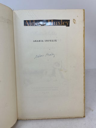 ARABIA INFELIX And Other Poems (Signed)