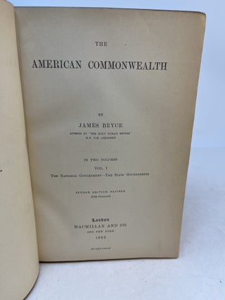 THE AMERICAN COMMONWEALTH (2 volume set, complete) (Fine Binding)