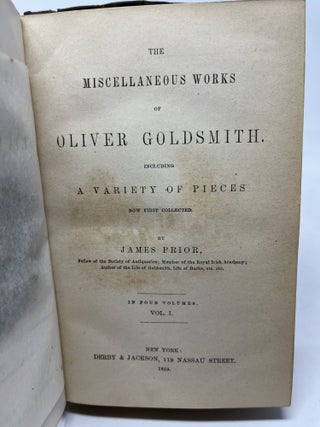 THE MISCELLANEOUS WORKS OF OLIVER GOLDSMITH, including A Variety of Pieces now first collected. 94 volume set, complete)
