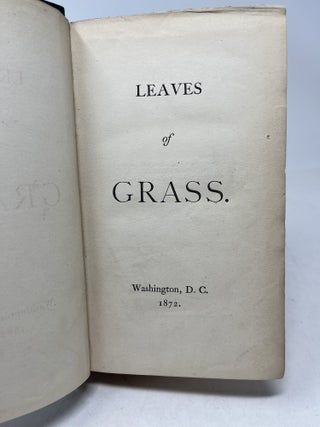 LEAVES OF GRASS (bound with) PASSAGE TO INDIA