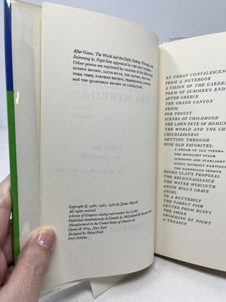 WATER STREET. Poems by James Merrill (Signed)