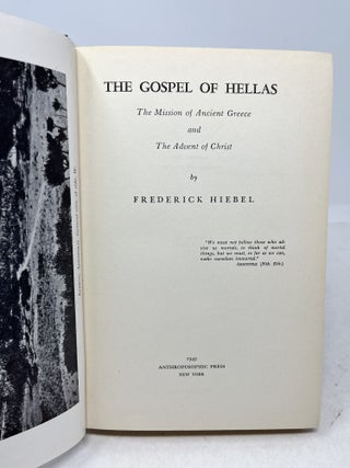 THE GOSPEL OF HELLAS. The Mission of Ancient Greece and the Advent of Christ