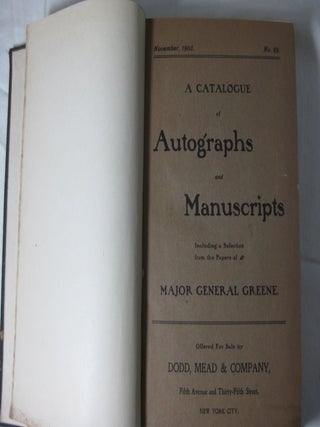 10 DODD, MEAD & CO. CATALOGUES: Nov. 1903 #69, Jan. 1904 #70 & Feb. 1904, Mar. 1904 #71, May 1904 #72, Nov. 1904 #73, Feb. 1905 #74, Apr. 1905 #75, Apr. 1905 #76, Oct. 1905 #77, Nov. 1905 #78