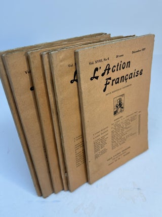 Item #CE227354 L ACTION FRANCAISE; Revue Mensuelle Canadienne: Vol. XVIII, Nos.1,2,3,4,5,6; 6 issues