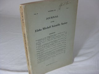Item #CE227384 JOURNAL OF THE ELISHA MITCHELL SCIENTIFIC SOCIETY, Vol.52, No.2, December 1936. W....