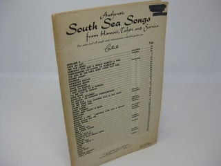 Item #CE229729 AUTHENTIC SOUTH SEA SONGS FROM HAWAII, TAHITI AND SAMOA; For voice and all single...
