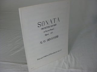 Item #CE235606 SONATA FOR RYUTEKI AND SHO [or Flute and Organ], Opus 121. Alan Hovhaness