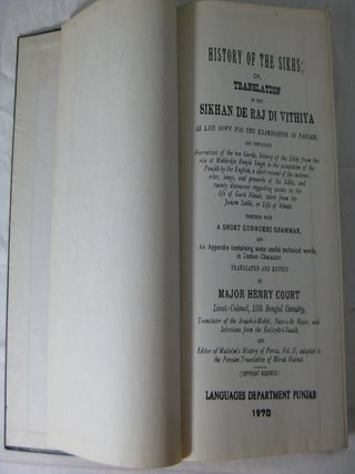 HISTORY OF THE SIKHS; or Translation of the Sikkhan de Raj di Vikhia, as laid down for the Examination in Panjabi.