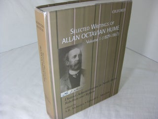 Item #CE236776 SELECTED WRITINGS OF ALLAN OCTAVIAN HUME: District Administration in North India,...
